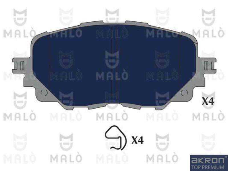 Malo 1051286 Гальмівні колодки, комплект 1051286: Купити в Україні - Добра ціна на EXIST.UA!