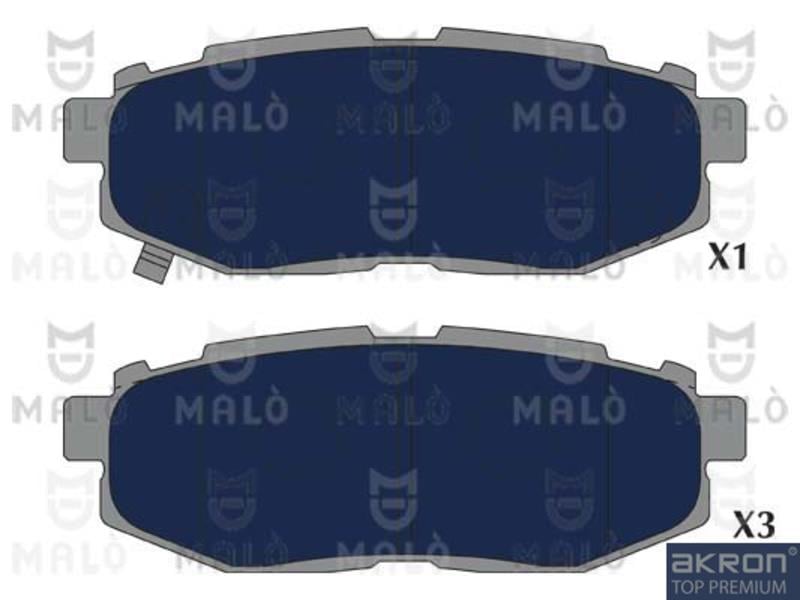 Malo 1051298 Гальмівні колодки, комплект 1051298: Купити в Україні - Добра ціна на EXIST.UA!