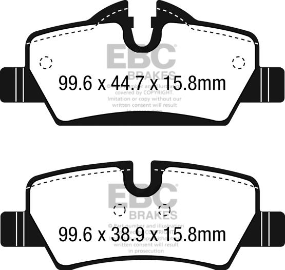 EBC DPX2228 Гальмівні колодки, комплект DPX2228: Купити в Україні - Добра ціна на EXIST.UA!