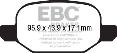 EBC DPX2213 Гальмівні колодки, комплект DPX2213: Купити в Україні - Добра ціна на EXIST.UA!