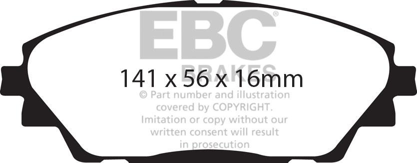 EBC DPX2185 Гальмівні колодки, комплект DPX2185: Приваблива ціна - Купити в Україні на EXIST.UA!