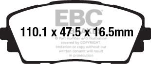 EBC DPX2163 Гальмівні колодки, комплект DPX2163: Купити в Україні - Добра ціна на EXIST.UA!
