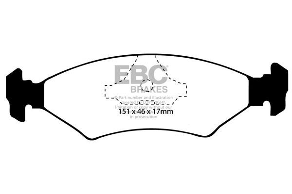 EBC DP415 Гальмівні колодки, комплект DP415: Купити в Україні - Добра ціна на EXIST.UA!
