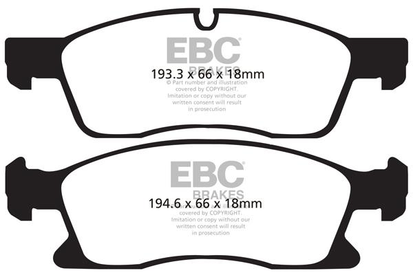 DP1871 EBC Тормозные колодки дисковые, комплект
