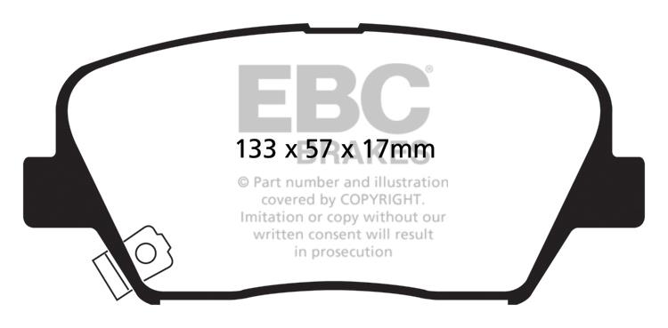 EBC DP1863 Гальмівні колодки, комплект DP1863: Купити в Україні - Добра ціна на EXIST.UA!