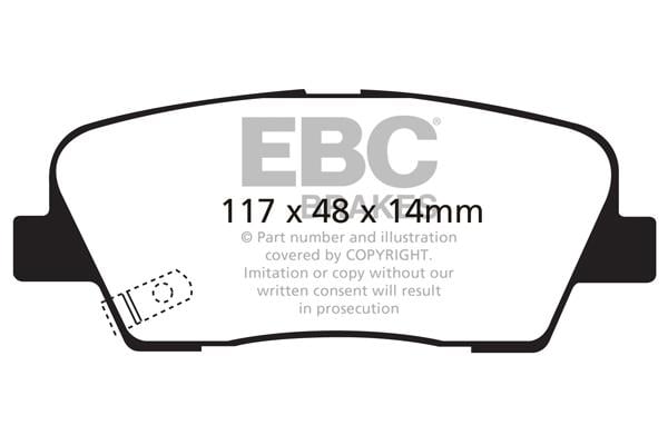 EBC DP1806 Гальмівні колодки, комплект DP1806: Купити в Україні - Добра ціна на EXIST.UA!