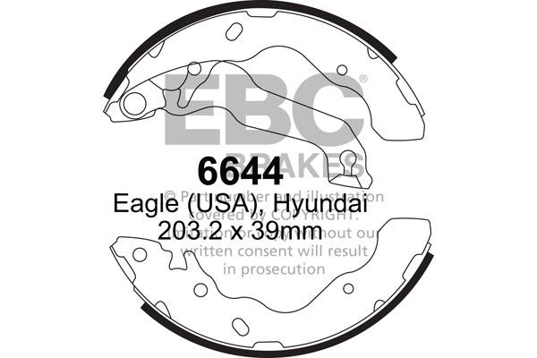 EBC 6644 Колодки гальмівні барабанні, комплект 6644: Купити в Україні - Добра ціна на EXIST.UA!