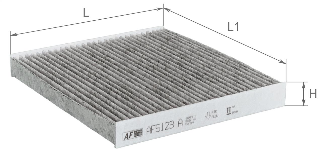 Alpha Filter AF 5123A Фільтр салону з активованим вугіллям AF5123A: Купити в Україні - Добра ціна на EXIST.UA!