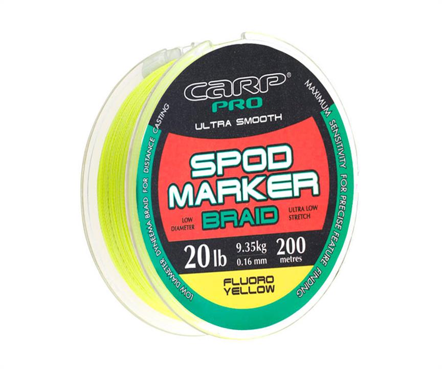 Carp-Pro CPSM018 CARP PRO Плетений шнур спод-маркер 0,16 мм 200 м флуоро-жовтий CPSM018: Купити в Україні - Добра ціна на EXIST.UA!