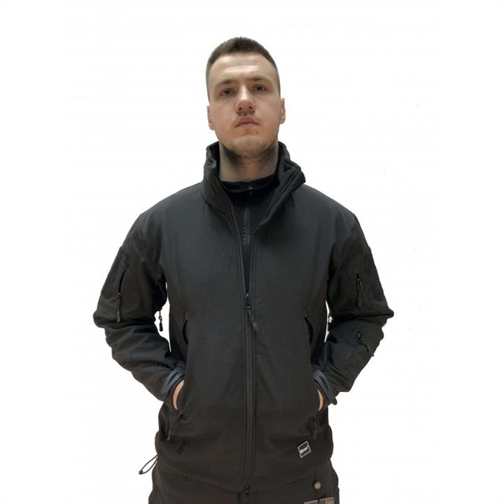 ESDY 3555698-XXL Куртка Soft Shell з капюшоном що ховається чорна XXXL 3555698XXL: Купити в Україні - Добра ціна на EXIST.UA!