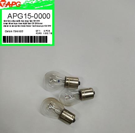 APG APG15-0000 Лампа розжарювання P21W 12V 21W APG150000: Приваблива ціна - Купити в Україні на EXIST.UA!