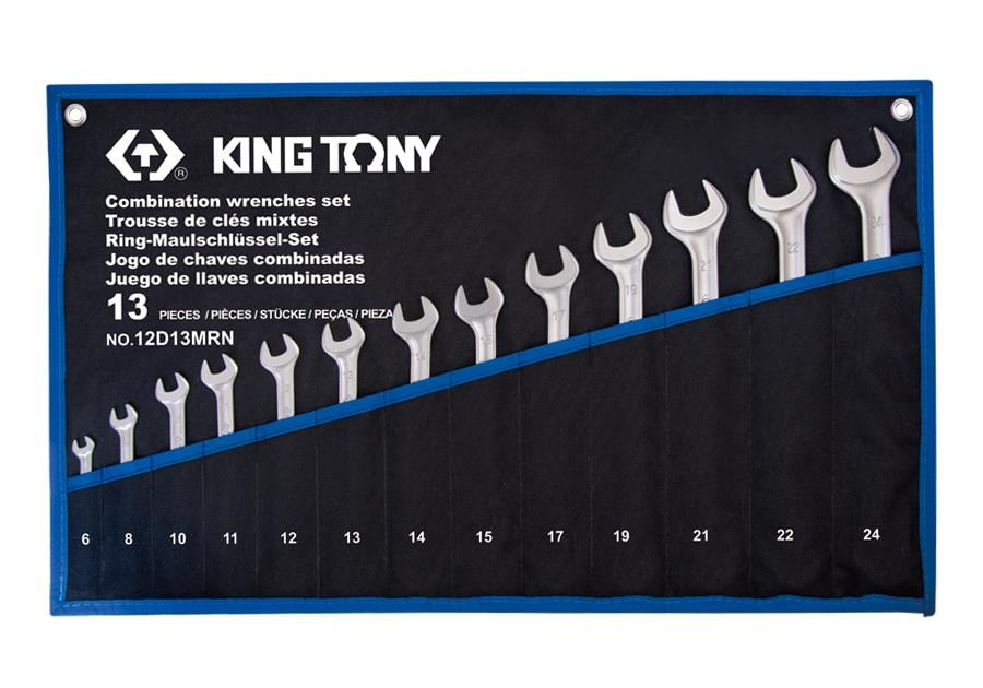 12D13MRN King tony Набор ключей комби 13шт. (6-24 мм) супер-легкие TREOTON