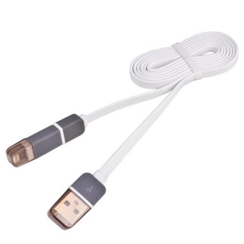 Pulso CP-002W Кабель PULSO USB - Micro USB/Apple 1m white (плоский) CP002W: Купити в Україні - Добра ціна на EXIST.UA!