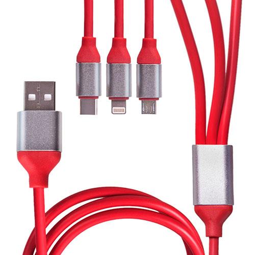 Pulso 3 В 1 RD Кабель 3 в 1 USB - Micro USB/Apple/Type C (Red) 31RD: Купити в Україні - Добра ціна на EXIST.UA!
