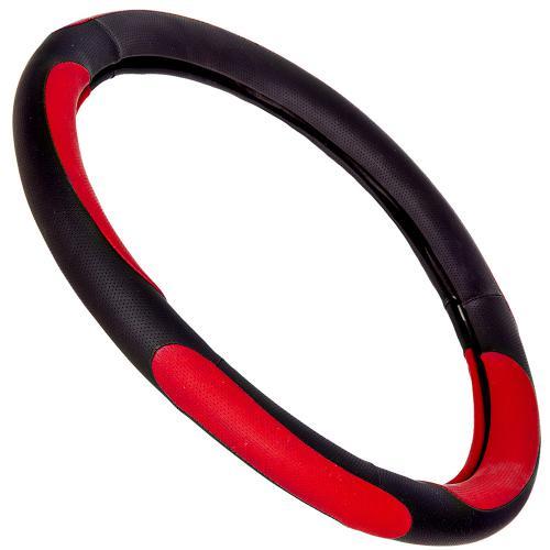 Vitol Чехол на руль с красными вставками, кожзам S (35-37см) – цена [object Object] UAH
