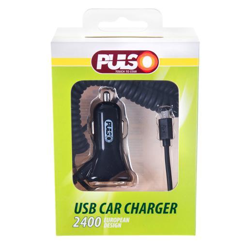 Pulso USB зарядка для авто PULSO с кабелем – цена 246 UAH