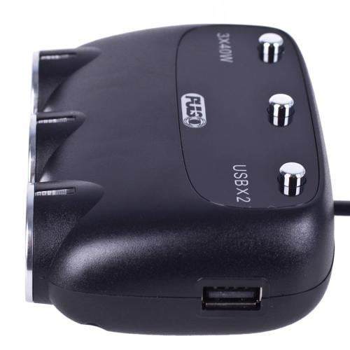 Разветвитель прикуривателя Pulso 3 выхода + 2USB 2400 mA 12/24V Pulso SC-3003