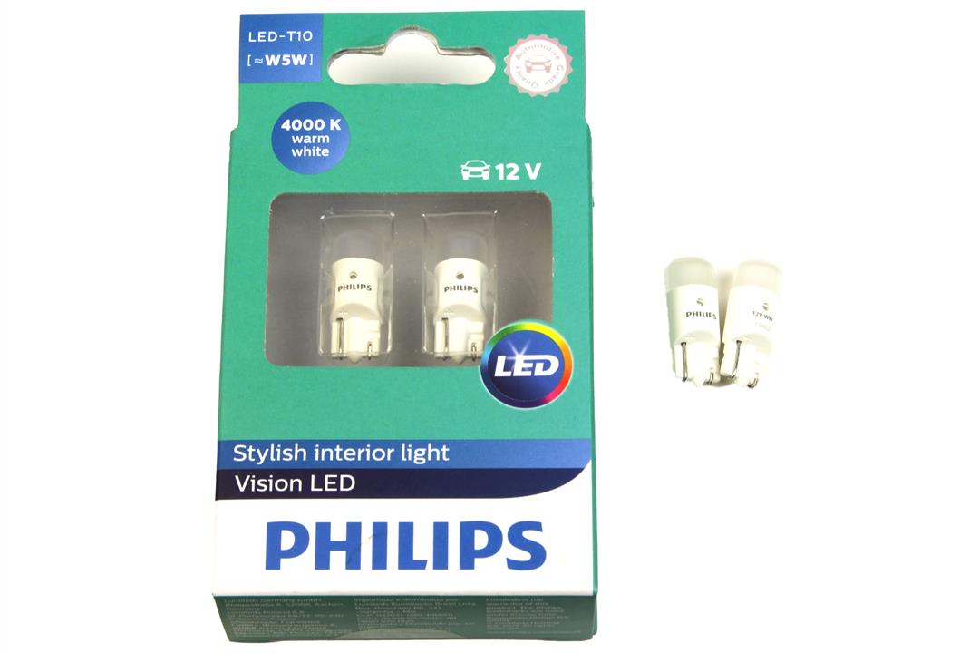Лампа світлодіодна Philips Vision LED T10 12V W2,1x9,5d Philips 127914000KX2