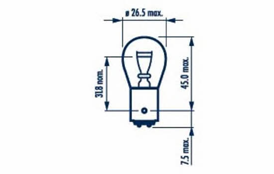 Лампа розжарювання P21&#x2F;4W 24V 21&#x2F;4W Narva 178823000