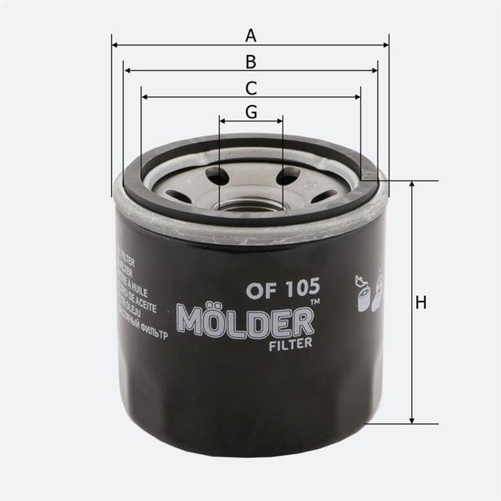 Фільтр масляний Molder OF105