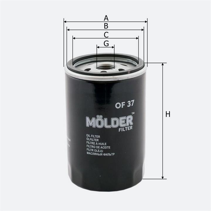 Фільтр масляний Molder OF37