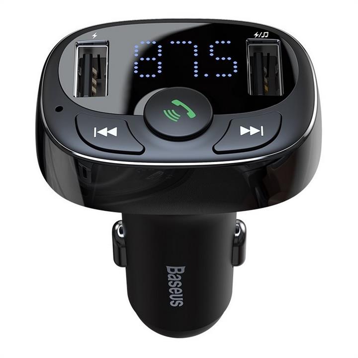 Baseus CCTM-01 USB зарядка для авто з FM-модулятором Baseus T typed Bluetooth MP3 charger with car holder (Standard edition) Black CCTM01: Купити в Україні - Добра ціна на EXIST.UA!