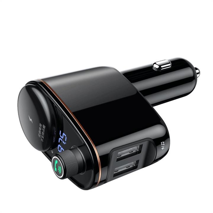 Baseus USB зарядка для авто з FM-модулятором Baseus Locomotive Wireless MP3 Vehicle Charger Black – ціна 518 UAH