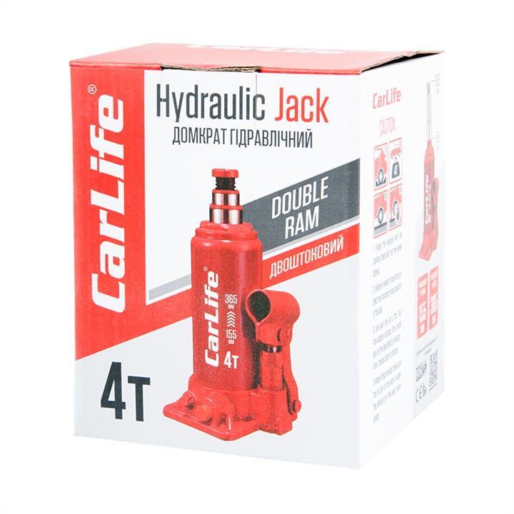 CarLife Домкрат пляшковий 4 т 155-365 мм гідравлічний двухштоковий CARLIFE (BJ404D) – ціна