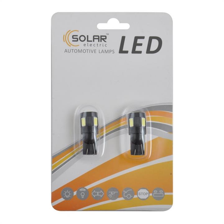 LS286B2 Solar Автолампи світлодіодні Solar LED 12V T10 W2.1x9.5d 6SMD 5630 white 2шт (LS286_b2)