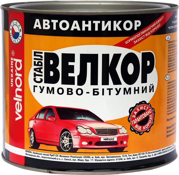 Velvana 4820031820318 Автоантикор Велкор Стабіл гумово-бітумний, 1,8 кг 4820031820318: Купити в Україні - Добра ціна на EXIST.UA!
