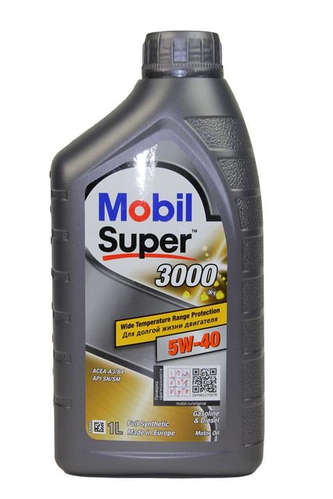 Mobil 152567 Моторна олива MOBIL Super 3000 X1 5W-40, API SN, ACEA A3/B4, 1л 152567: Купити в Україні - Добра ціна на EXIST.UA!