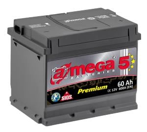 Батарея аккумуляторная A-Mega Premium 12В 60Ач 600А(EN) R+ A-Mega AP600 - фото 2