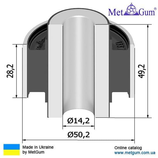 Сайлентблок переднього важеля передній Metgum 13-37
