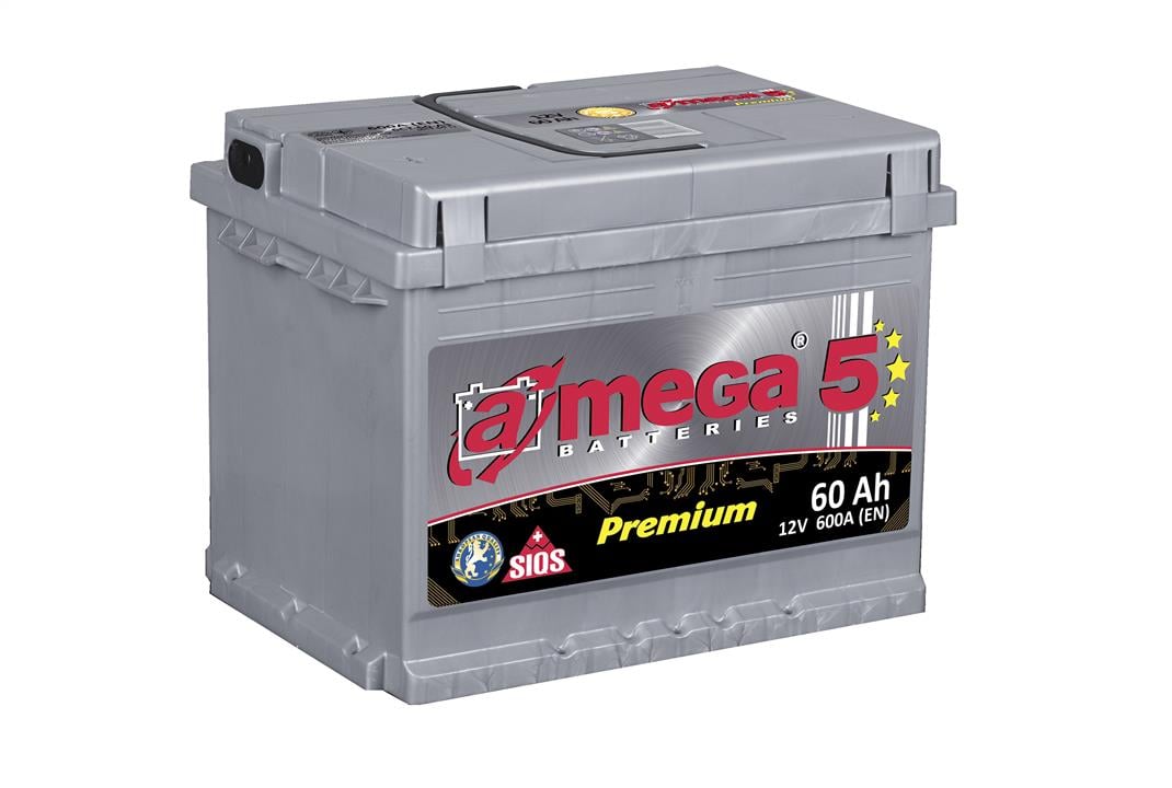 Акумулятор A-Mega Premium 12В 60Ач 600А(EN) L+ A-Mega AP-60-1