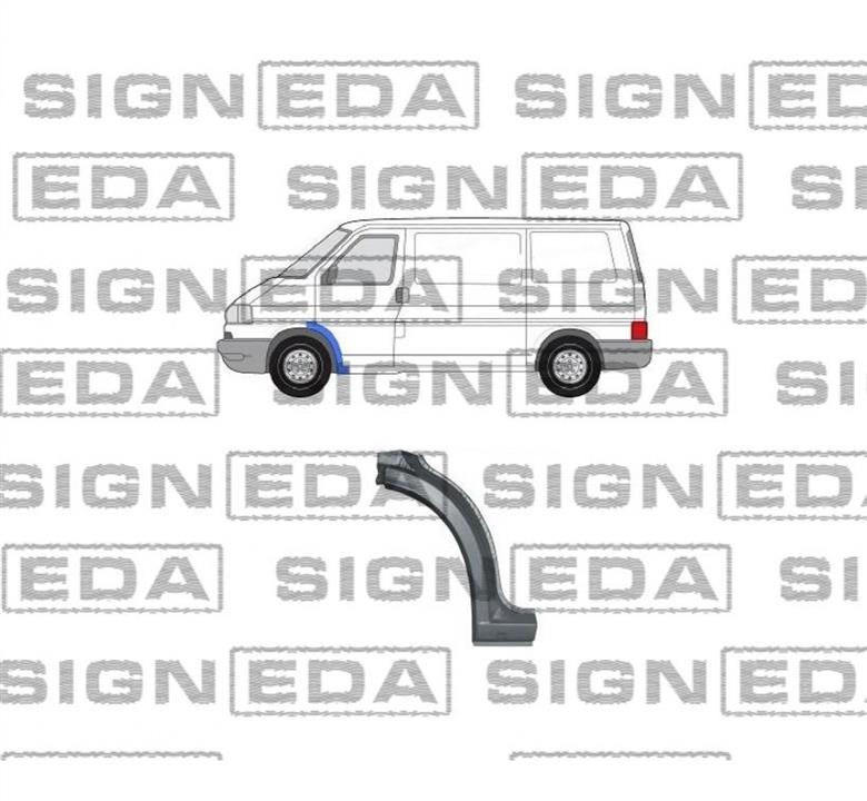 PVW77009ER Signeda Часть ремонтная крыла переднего правого
