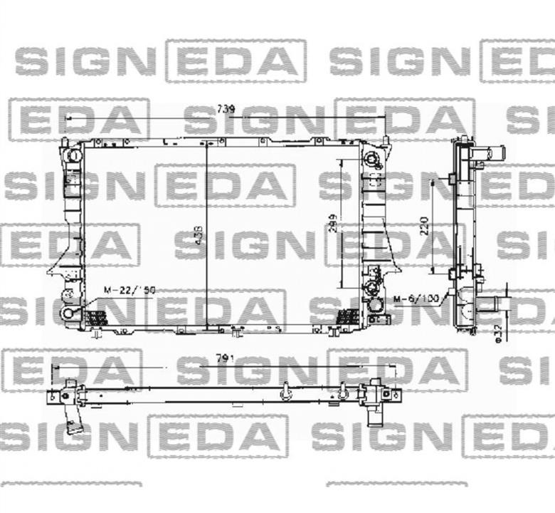 Signeda RA60476A Радіатор охолодження двигуна RA60476A: Купити в Україні - Добра ціна на EXIST.UA!