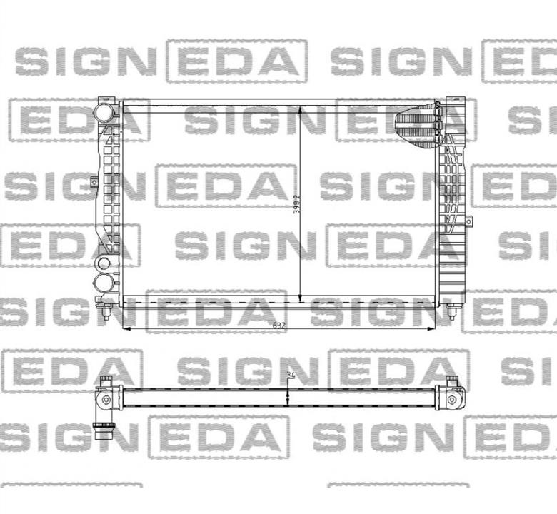 RA60489A60299 Signeda Радіатор охолодження двигуна