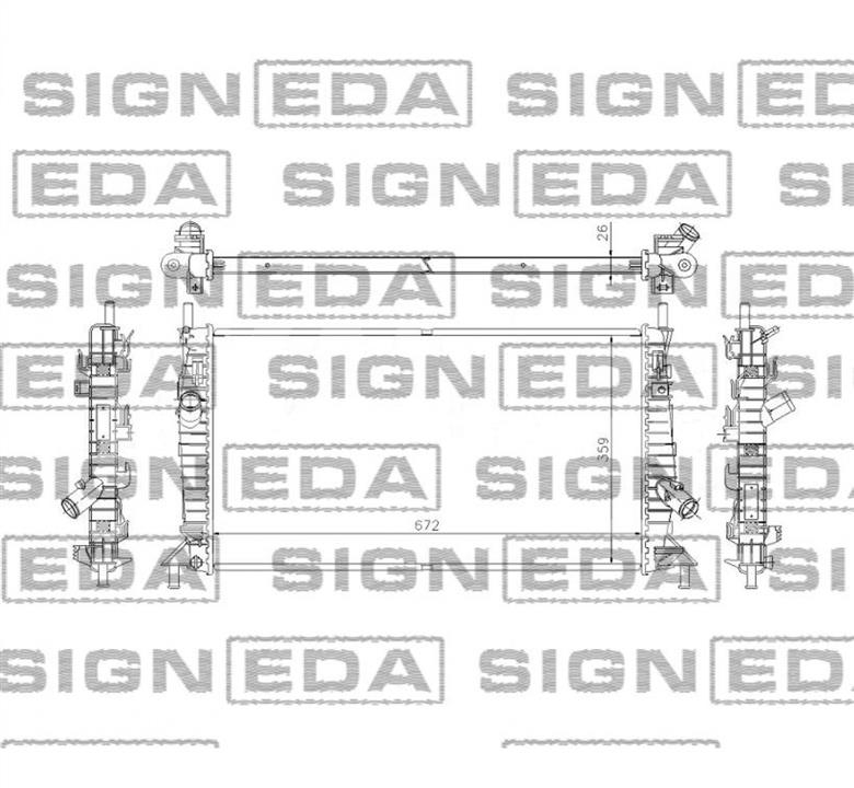 Signeda RA62017Q Радіатор охолодження двигуна RA62017Q: Купити в Україні - Добра ціна на EXIST.UA!