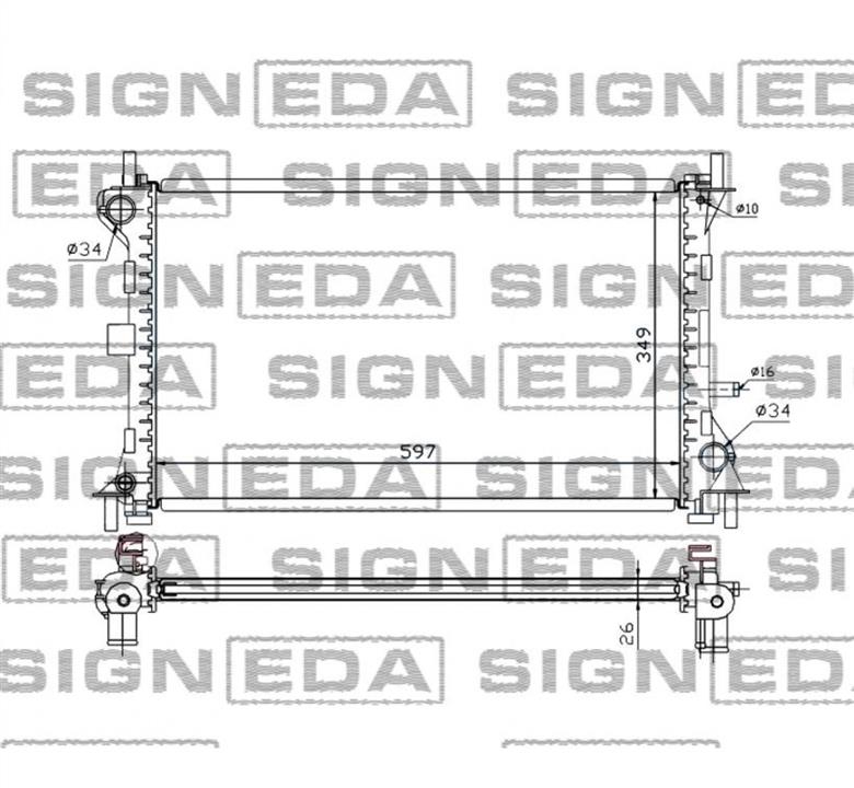 Signeda RA62073Q Радиатор RA62073Q: Отличная цена - Купить в Украине на EXIST.UA! RA62073Q Signeda Радиатор