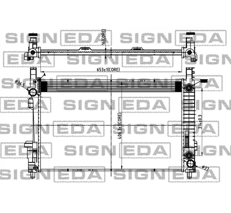 Signeda RA62799A Радиатор охлаждения двигателя RA62799A: Отличная цена - Купить в Украине на EXIST.UA! RA62799A Signeda Радиатор охлаждения двигателя