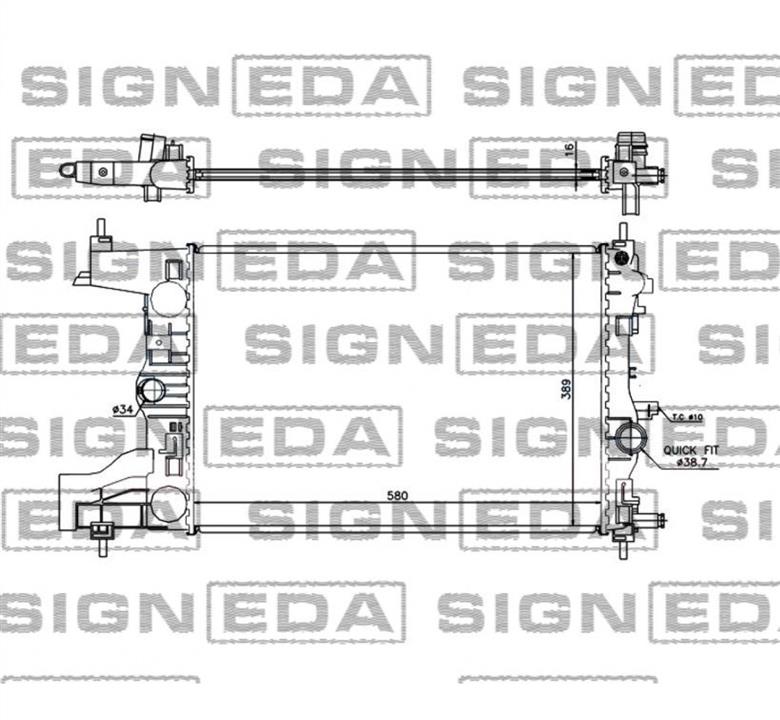 RA630727 Signeda Радиатор охлаждения двигателя