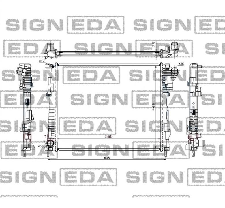 Радиатор основной Renault Trafic (Рено Трафик): RA63122Q Signeda Радиатор