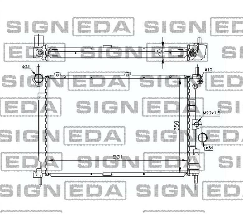 RA63278A Signeda Радиатор охлаждения двигателя