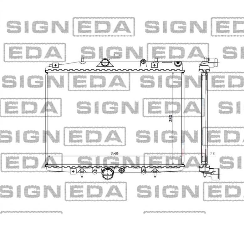 RA63705Q Signeda Радиатор охлаждения двигателя