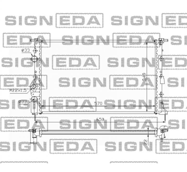 RA63939A Signeda Радиатор охлаждения двигателя
