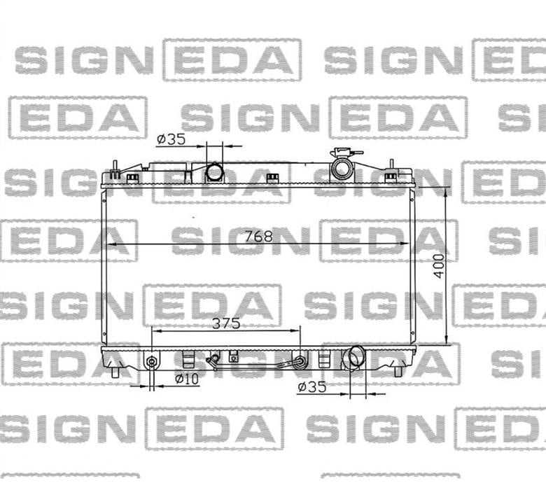 Signeda RA64637 Радіатор охолодження двигуна RA64637: Приваблива ціна - Купити в Україні на EXIST.UA!