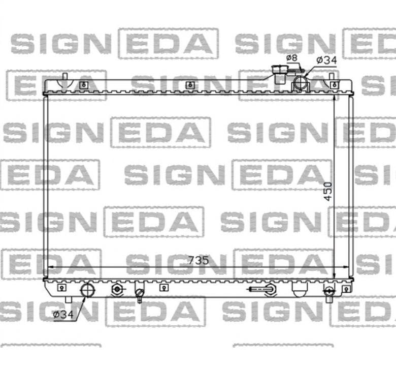 Signeda RA64766Q Радіатор охолодження двигуна RA64766Q: Купити в Україні - Добра ціна на EXIST.UA!