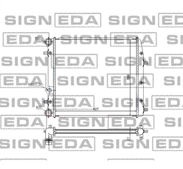 RA65269A Signeda Радиатор охлаждения двигателя