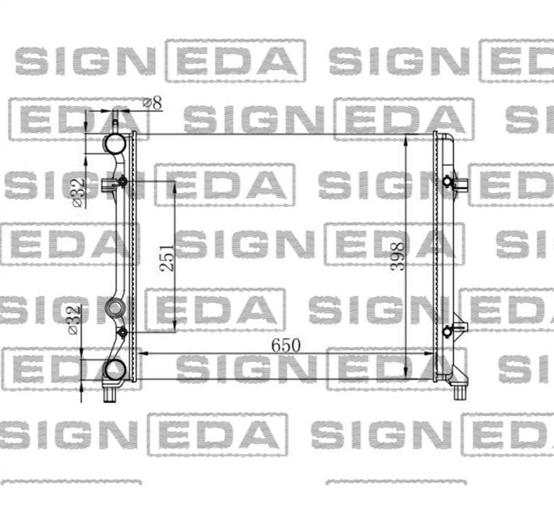 RA65296 Signeda Радиатор охлаждения двигателя