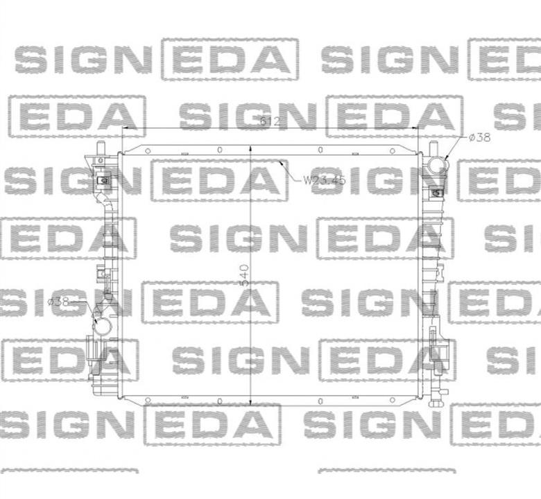 Радіатор охолодження двигуна Ford Australia Mustang (Форд Австралія Мустанг): RAFD37141A Signeda Радіатор охолодження двигуна